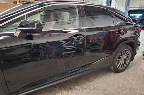 Lexus after metal repair and refinishing at an auto body shop in toronto